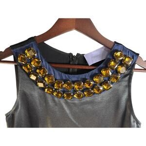 New Vera Wang Lavender Label Cocktail Dress 0 Black Satin Wedding $425